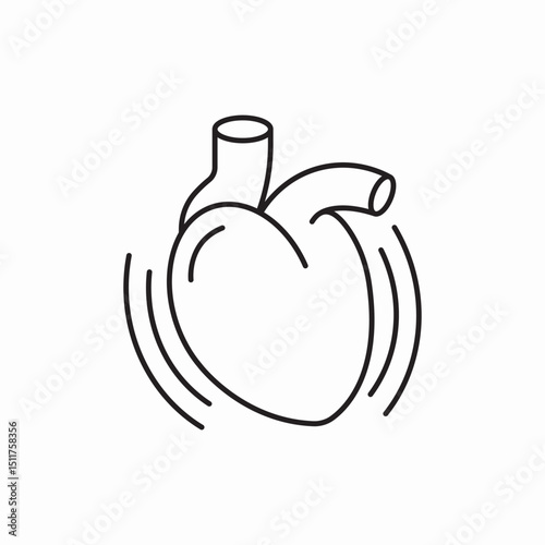 heart heartbeat icon vector sign