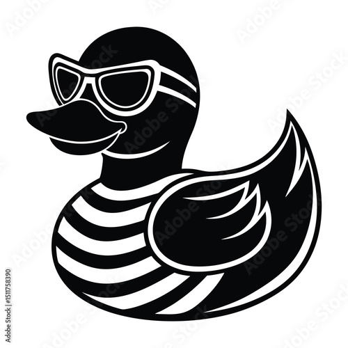 Duck With Sunglasses Svg