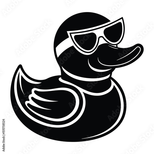 Duck With Sunglasses Svg