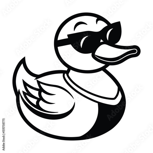 Duck With Sunglasses Svg