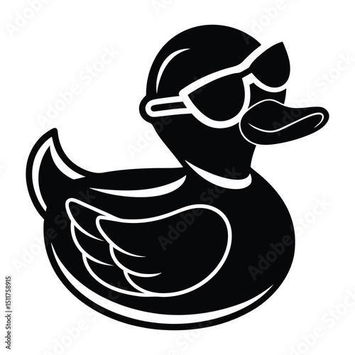 Duck With Sunglasses Svg