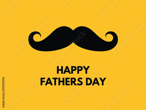 Happy Father's Day A Mustache Illustration for Dad