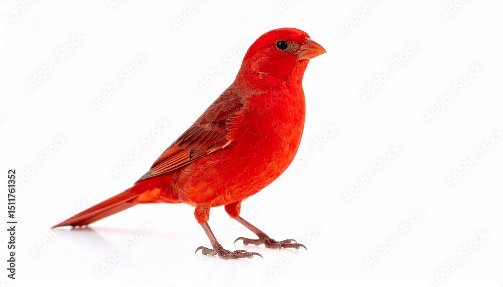 custom made wallpaper toronto digitalRed canary serinus canaria isolated on white background