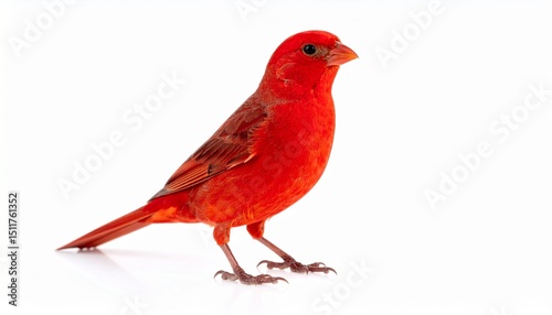 Wallpaper Mural Red canary serinus canaria isolated on white background Torontodigital.ca