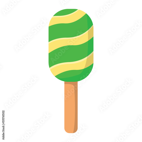 A refreshing matcha ice cream bar, perfect for enjoying in the summer.