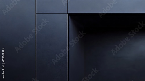 Dark navy cabinetry detail
