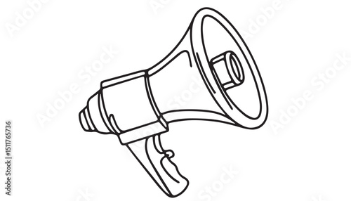 Continuous one single minimal line drawing loudspeaker
