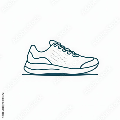 Minimal running shoe icon on white background.