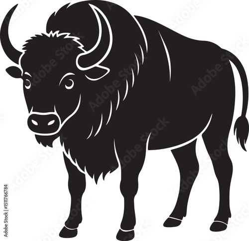 black and white bull