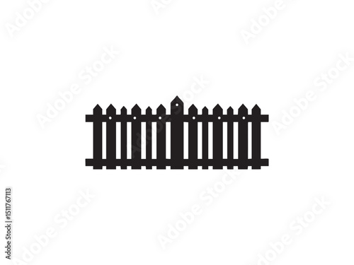 Iron Fence Silhouette – Security, Border, and Protection Theme.