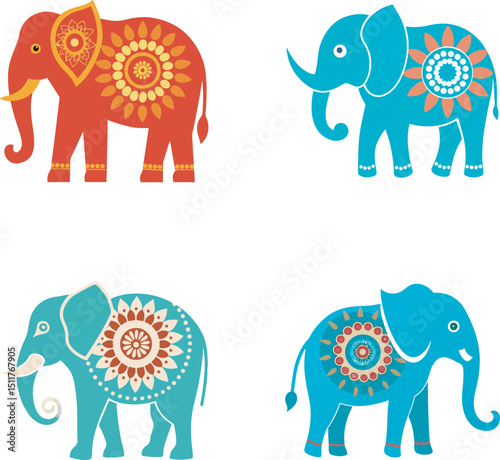seamless elephant pattern