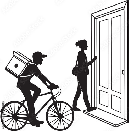 silhouette of a cyclist
