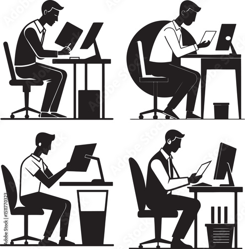 businessman working on laptop