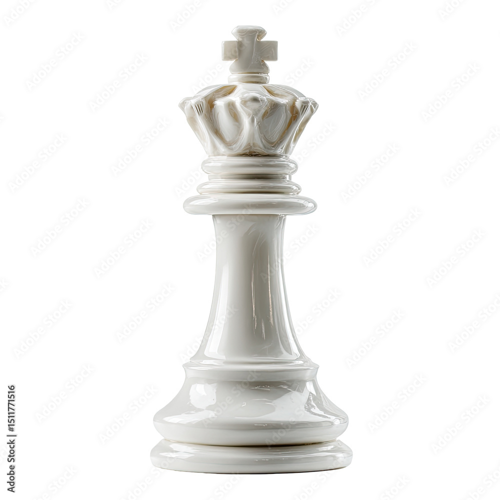 A close-up shot of a pristine white chess queen piece, exhibiting intricate detailing on its crown and a smoothly curved base, isolated against a stark black background A close-up shot of a pristine white chess queen piece, exhibiting intricate detailing on its crown and a smoothly curved base, isolated against a stark black background