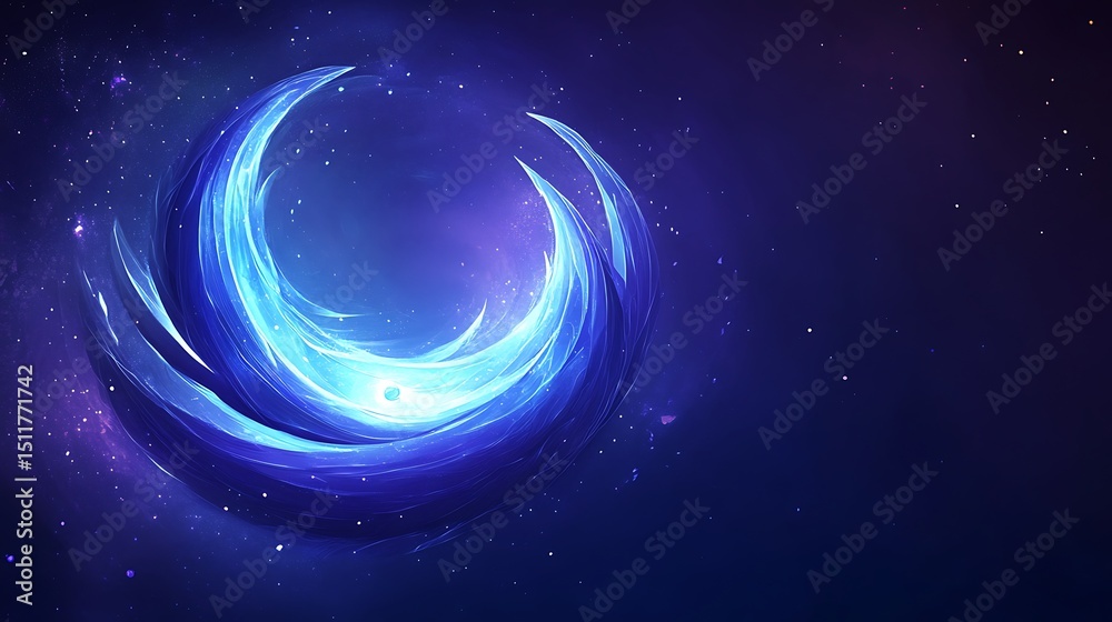 Obraz premium Abstract swirling celestial orb