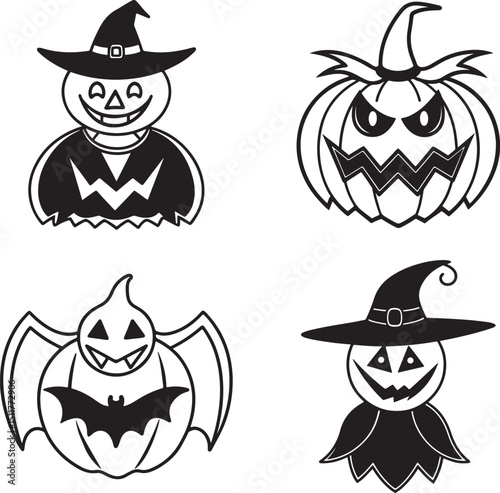 halloween pumpkin set