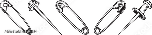 set of metal pins