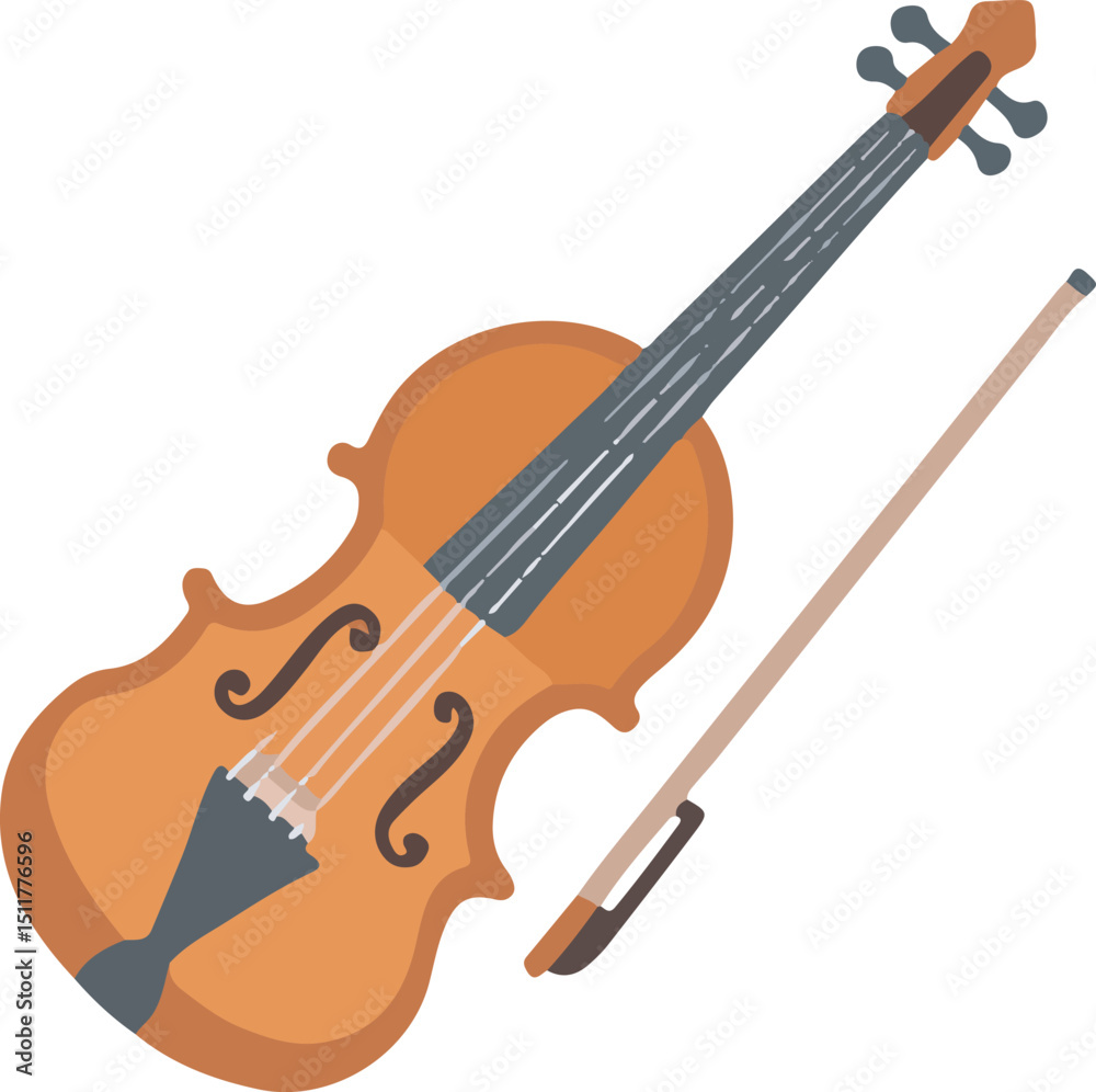 Fototapeta premium violin on white background