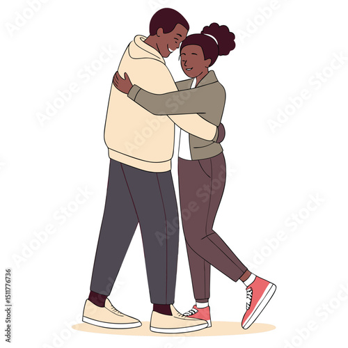 couple girls and boys vector image