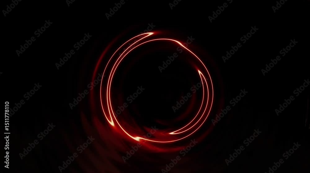 Abstract swirling red light patterns creating a mesmerizing visual effect against a dark background