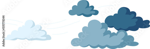 Clouds in Motion Illustrating Water Cycle Process