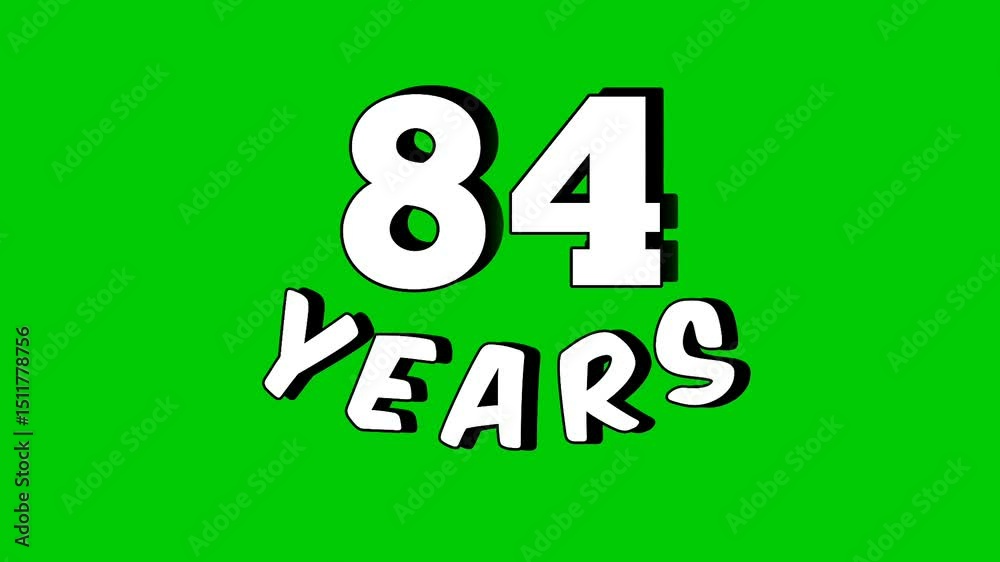Animated footage of the number 