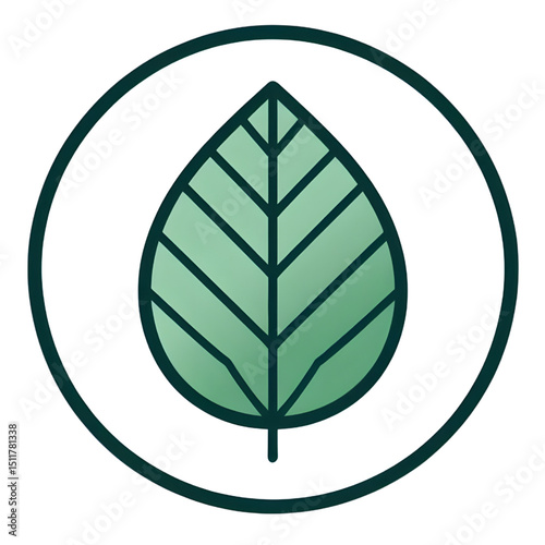 Eco-Friendly Leaf Icon Green Nature Symbol for Sustainability