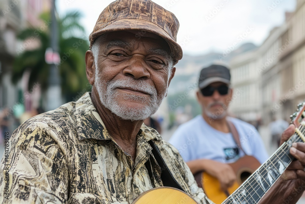 Fototapeta premium Traditional Cuban Band Performing for Tourists in Old Havana
