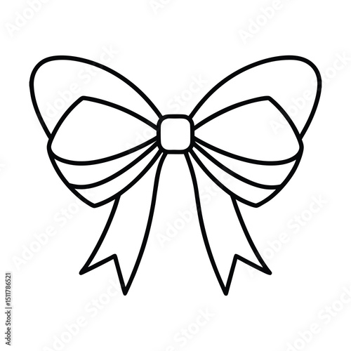 bow tie sketch line art vector
