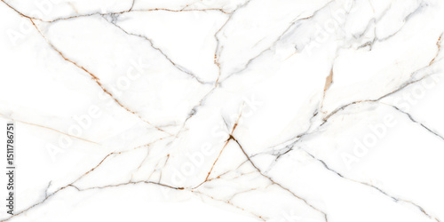 Luxury of white marble texture and background. Authentic and real high-resolution natural stone with a grey and brown unique veining pattern, polished finish for ceramic tile design.
