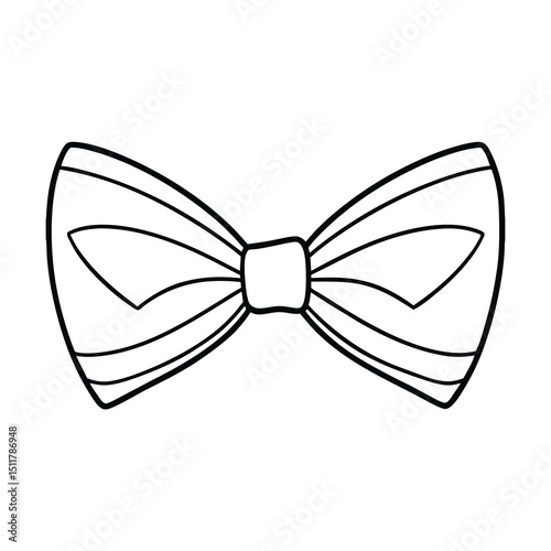 bow tie sketch line art vector