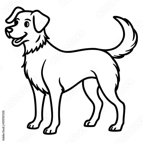 dog with wagging tail