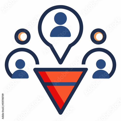 Lead generation icon on white background