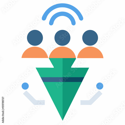Lead generation icon on white background