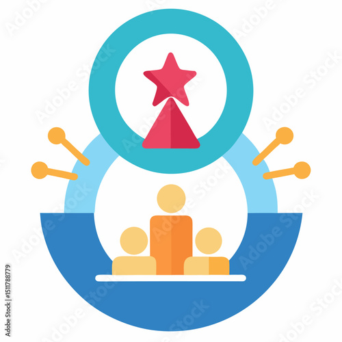 Promotion strategy icon on white background