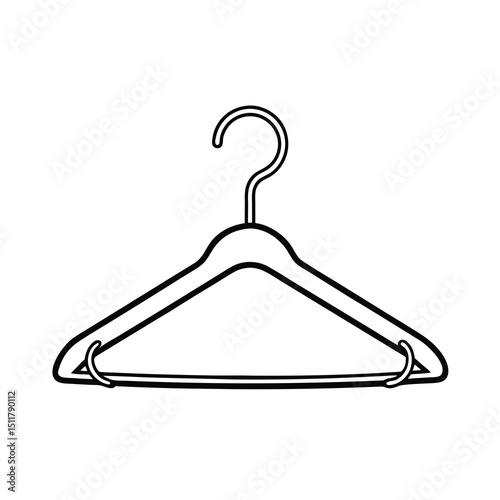 clothes hanger on-white background