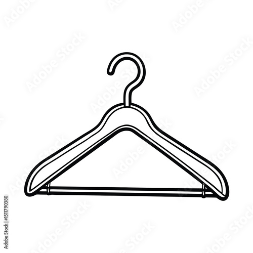 clothes hanger on-white background