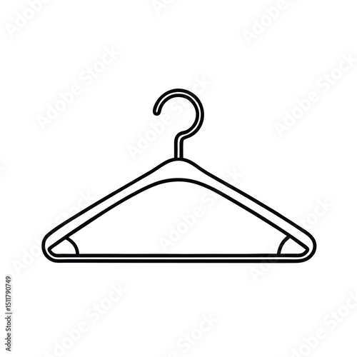 clothes hanger on-white background