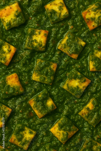 saag paneer indian curry pattern texture photo