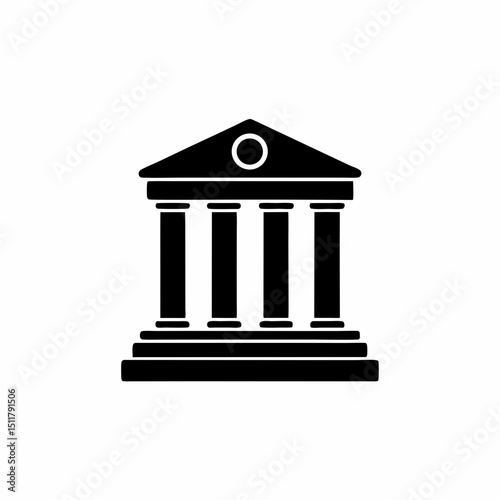 creative details Greek Temple Icon Vector Illustration	
