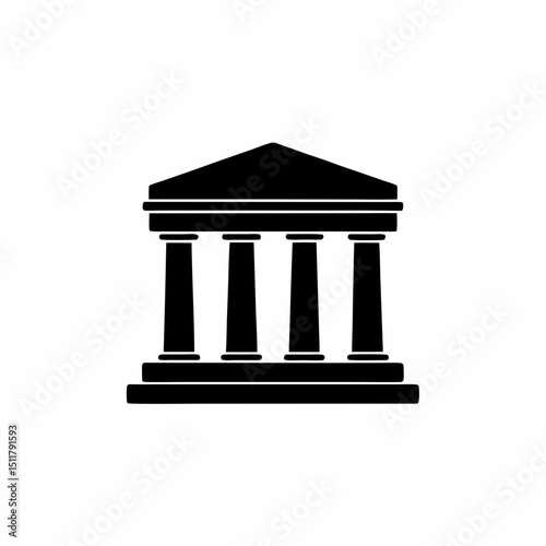 creative details Greek Temple Icon Vector Illustration	
