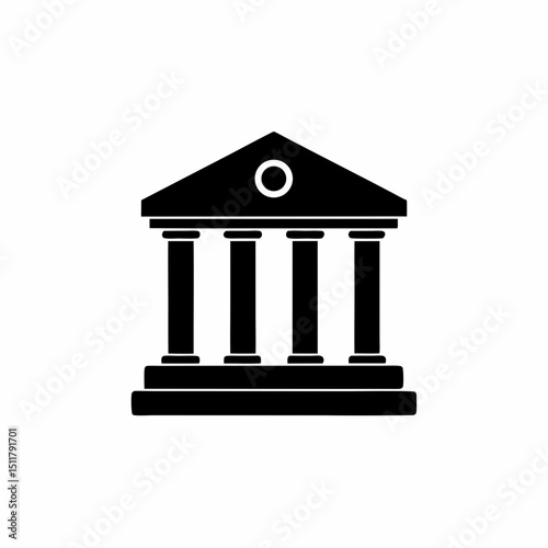 creative details Greek Temple Icon Vector Illustration	
