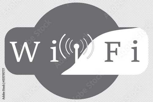  wifi zone icon. Wi-fi vector free. Illustration on transparent background wifi sticker, free wi-fi icon, wi fi label sign. EPS 10