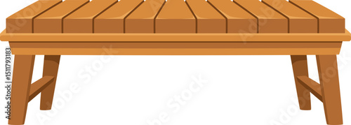 Wooden Bench Illustration