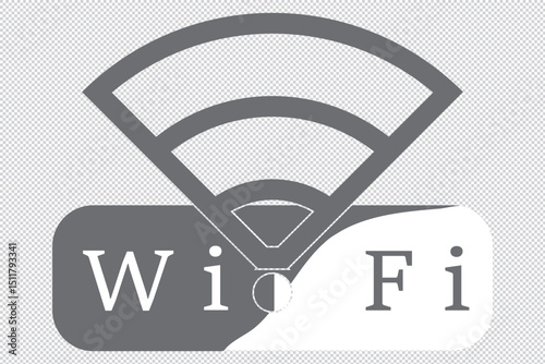 wi-fi point icon on transparent background EPS 10