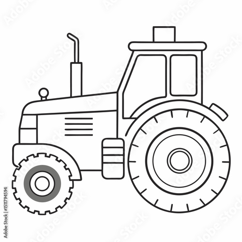 tractor on a white background