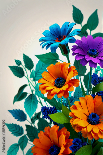 colorful flowers background