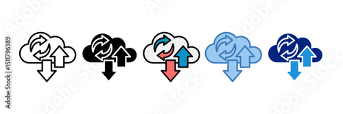 Cloud Storage Icon Element For Design