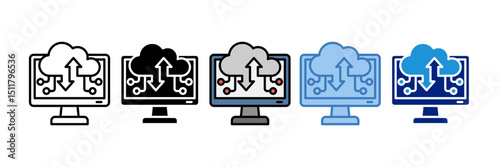 Cloud Computing Icon Element For Design