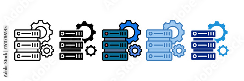 Data Center Icon Element For Design